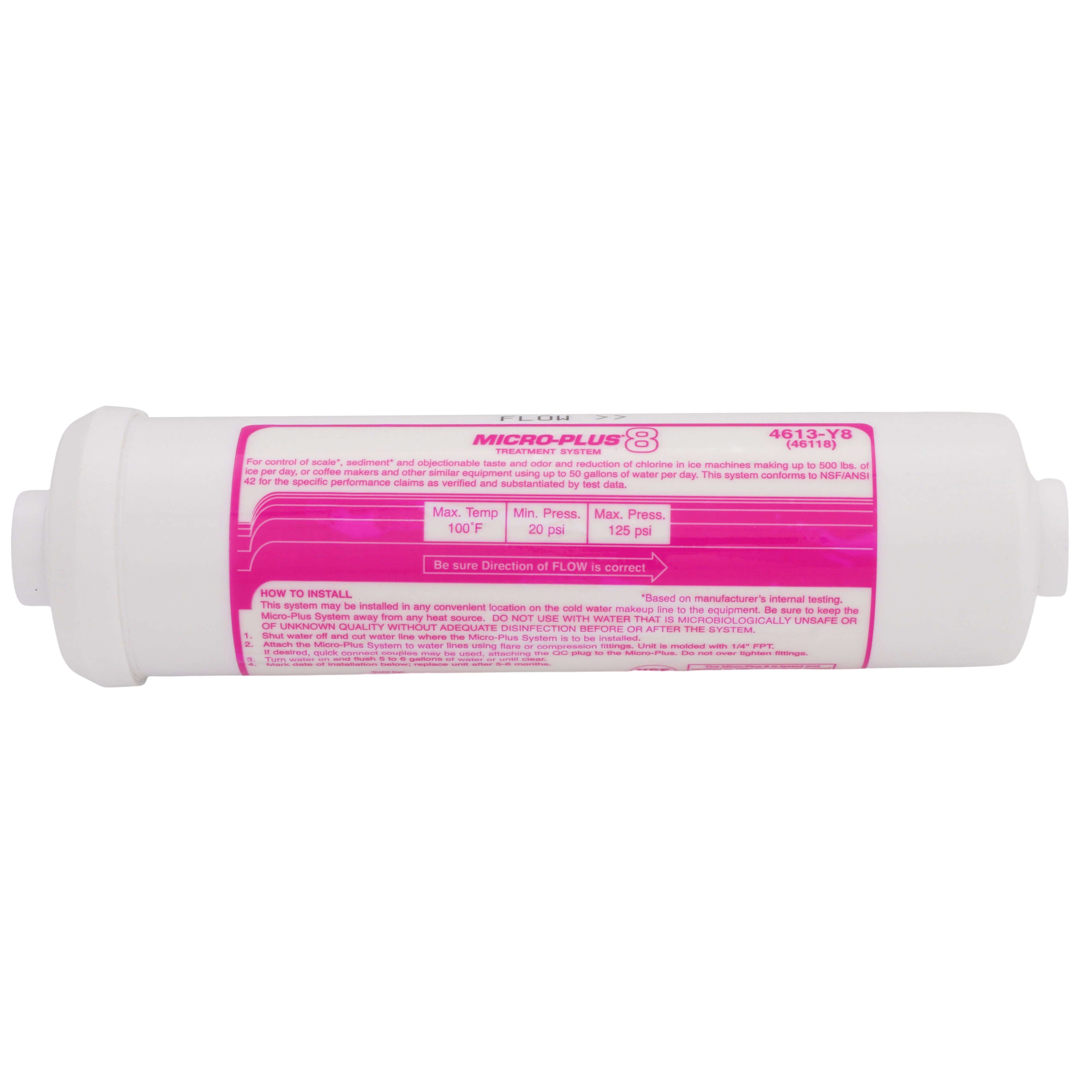 NU-CALGON Nu-Calgon 4613-Y8 Ice Machine Filter, Micro-Plus 8 Cartridge 50