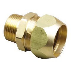 Omega Flex FGP-SFST-1000 Straight Mechanical Fitting 1 Yellow Brass Stainless Steel AutoSnap