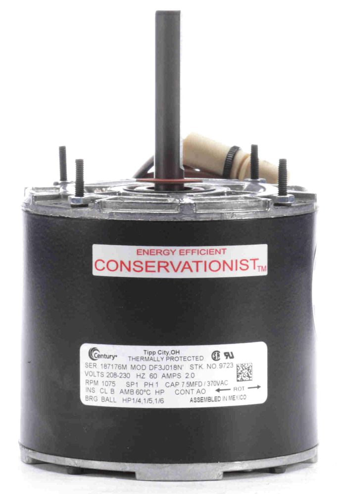 DAIKIN Century Motors 9723 Condenser Fan Motor 1/4, 1/5, 1/6 HP 208-230 VAC 60 Hz