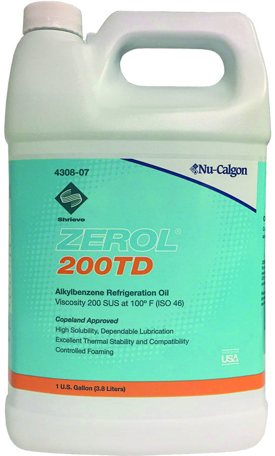 NU-CALGON Nu-Calgon 4308-07 ZEROL 200TD Refrigeration Oil 1 Gallon