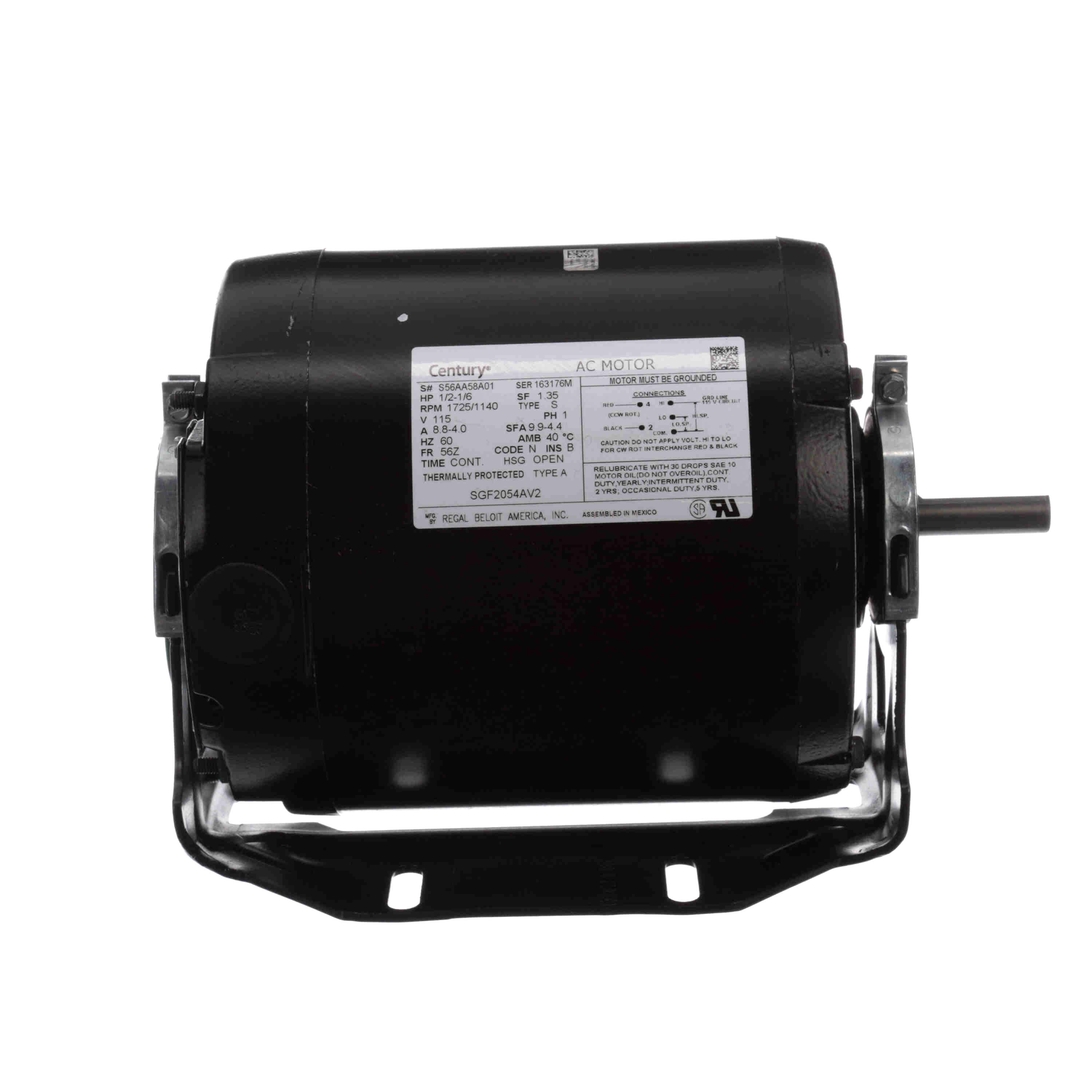 CENTURY MOTORS SGF2054AV2 BLOWER MOTORS