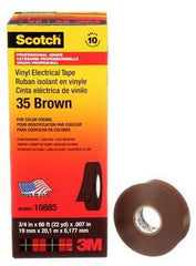 3M 35-BROWN-3/4 Insulating Electrical Tape 600 Volt 3/4 Inch 66 Foot