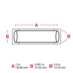 Brady PS-500-2-WT Sleeve 0.5 In Dia x 2 In W Replacement MPN