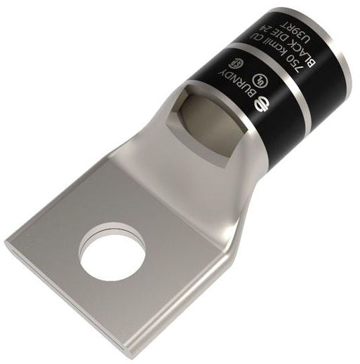 BURNDY Burndy YA39L6 750 kcmil CU One Hole 1/2 Stud Size Standard Barrel Inspection Window Internal Chamfer Tin Plated UL/CSA 90 Up to 35kV