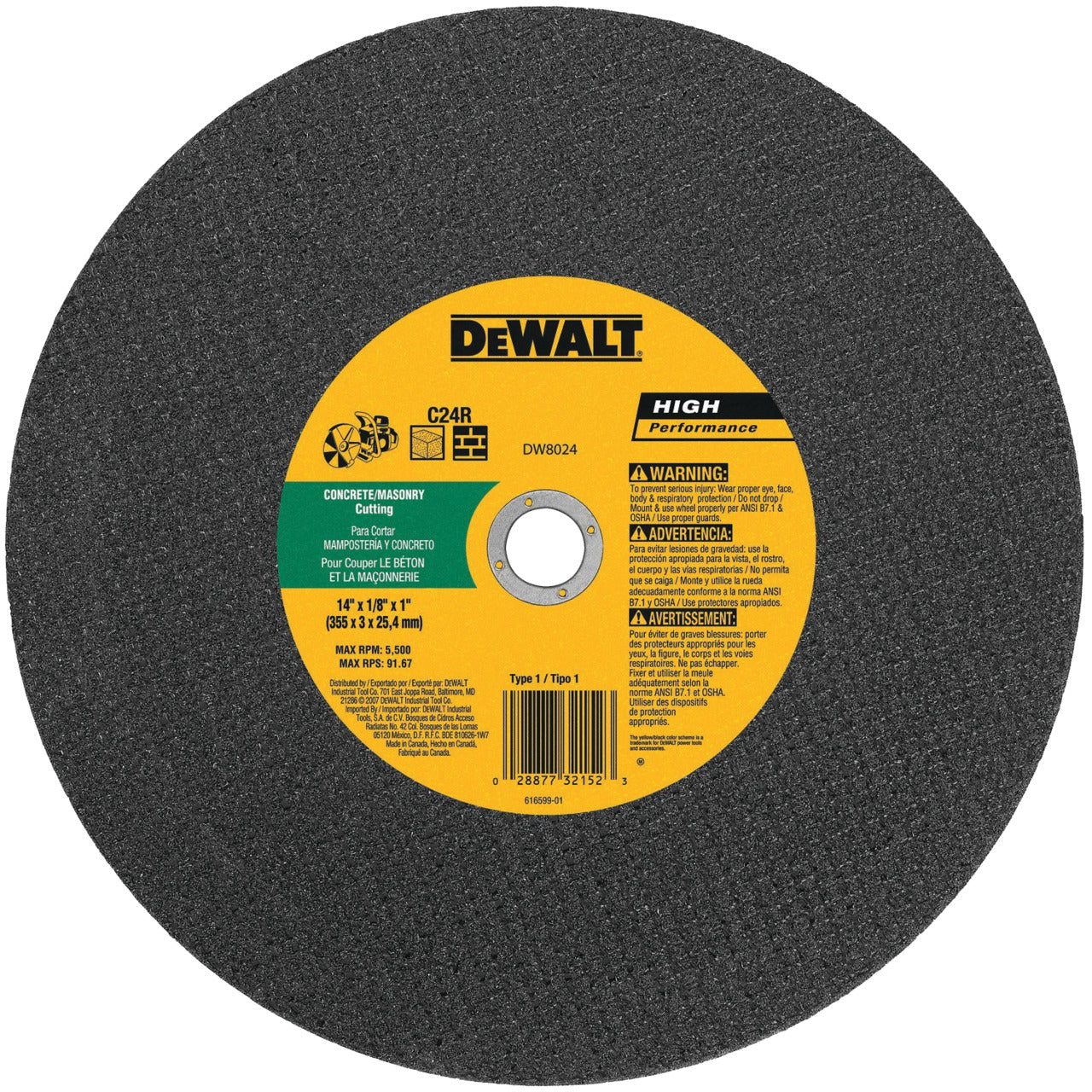 DEWALT DW8025 CUT-OFF SAWS & DISCS