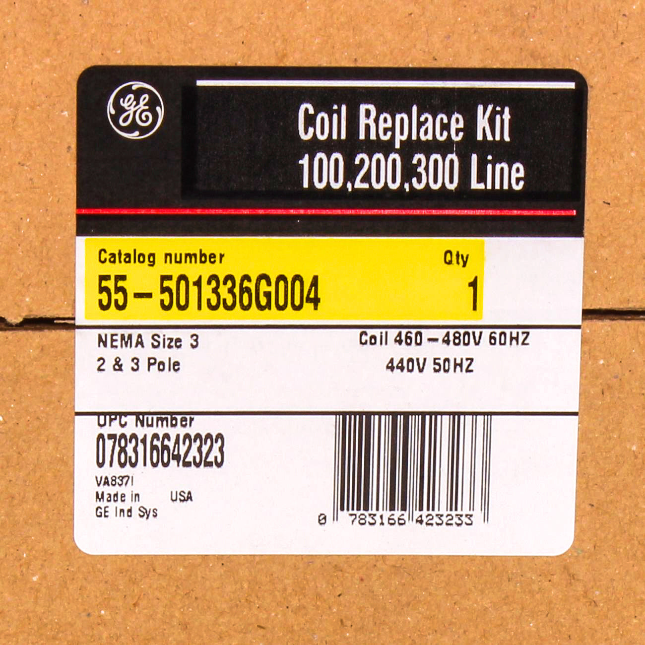 GENERAL ELECTRIC General Electric 55-501336G004 coil,sZ3,2-3pole Replacement MPN
