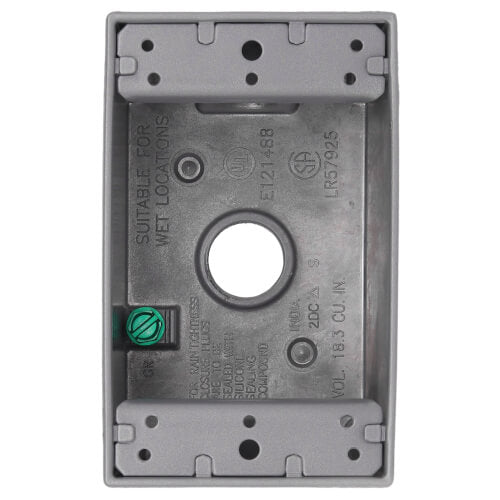 RED DOT Red Dot IH3-1-LM Single Gang Universal Weatherproof Box 18.3 Cubic Inches Hub Size 1/2 Inch