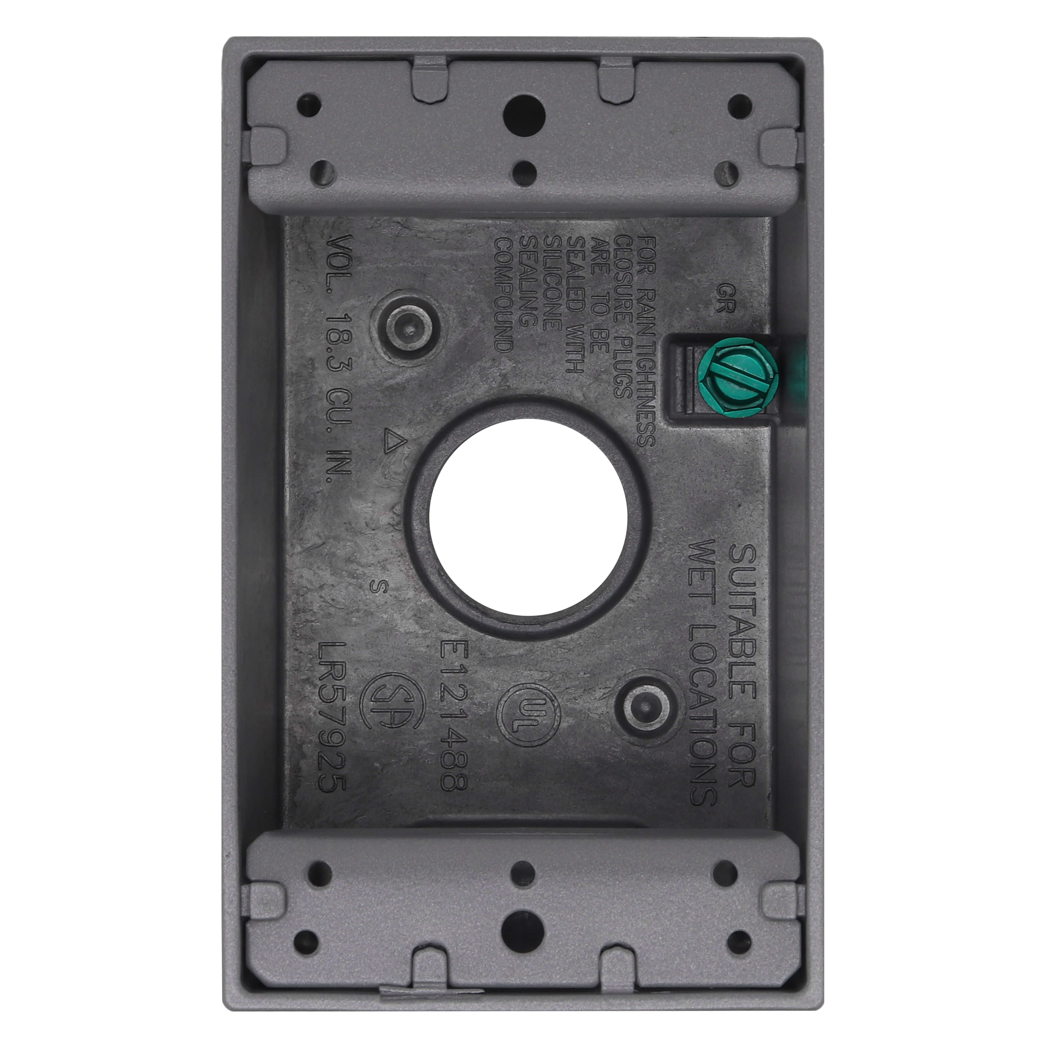 RED DOT Red Dot IH3-2-LM Single Gang Universal Weatherproof Box, 18.3 Cubic Inches, Hub Size 3/4 Inch