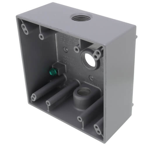 RED DOT Red Dot 2IH3-1 Weatherproof Box 31 Cubic Inches 2 Gang 3 1/2 HUB