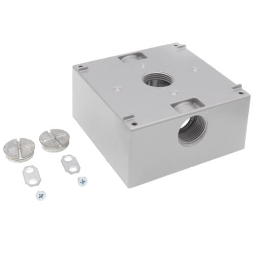 RED DOT Red Dot 2IH3-2 Two Gang Universal Weatherproof Box 31 Cubic Inches 3/4 Inch Hub