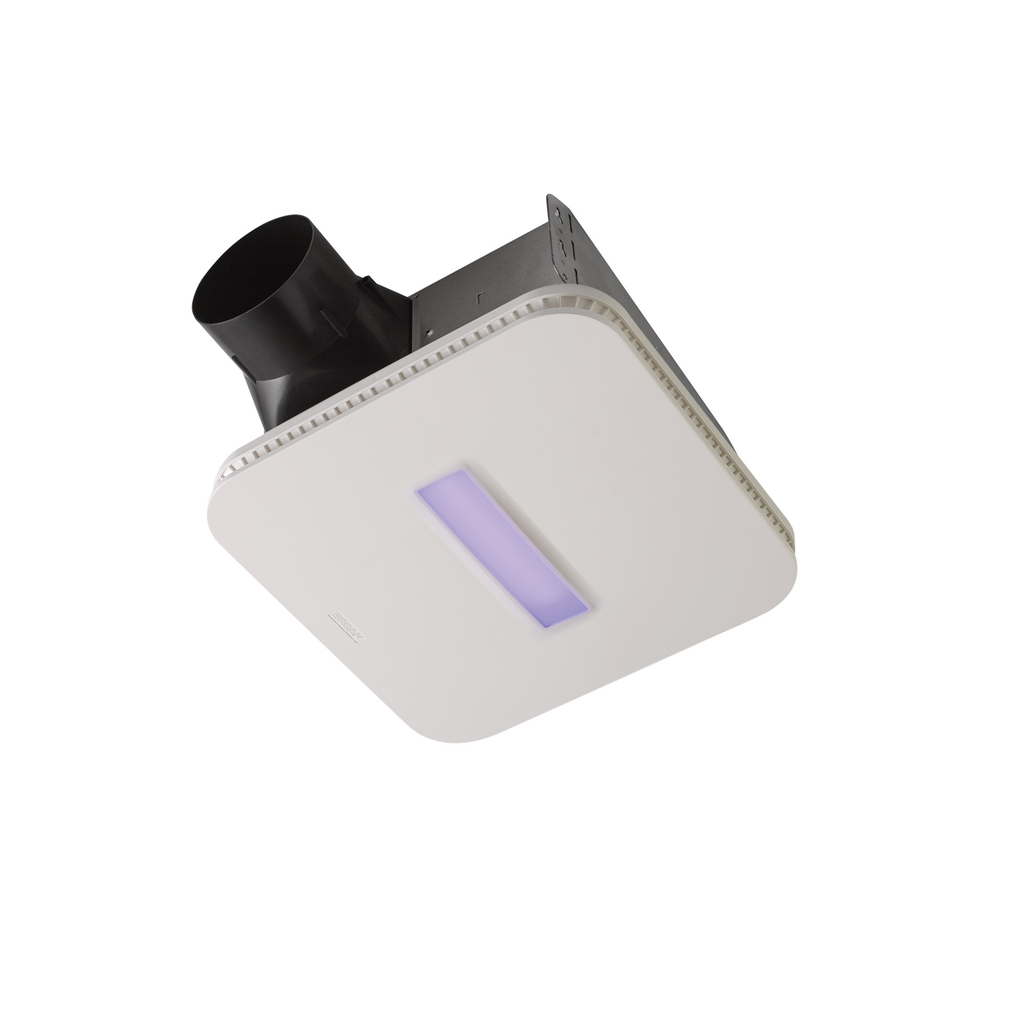 BROAN-NUTONE Broan AR110LKVV Exhaust Fan with LED and Vyv Violet Anti-microbial Virus Killing Light, 110 CFM