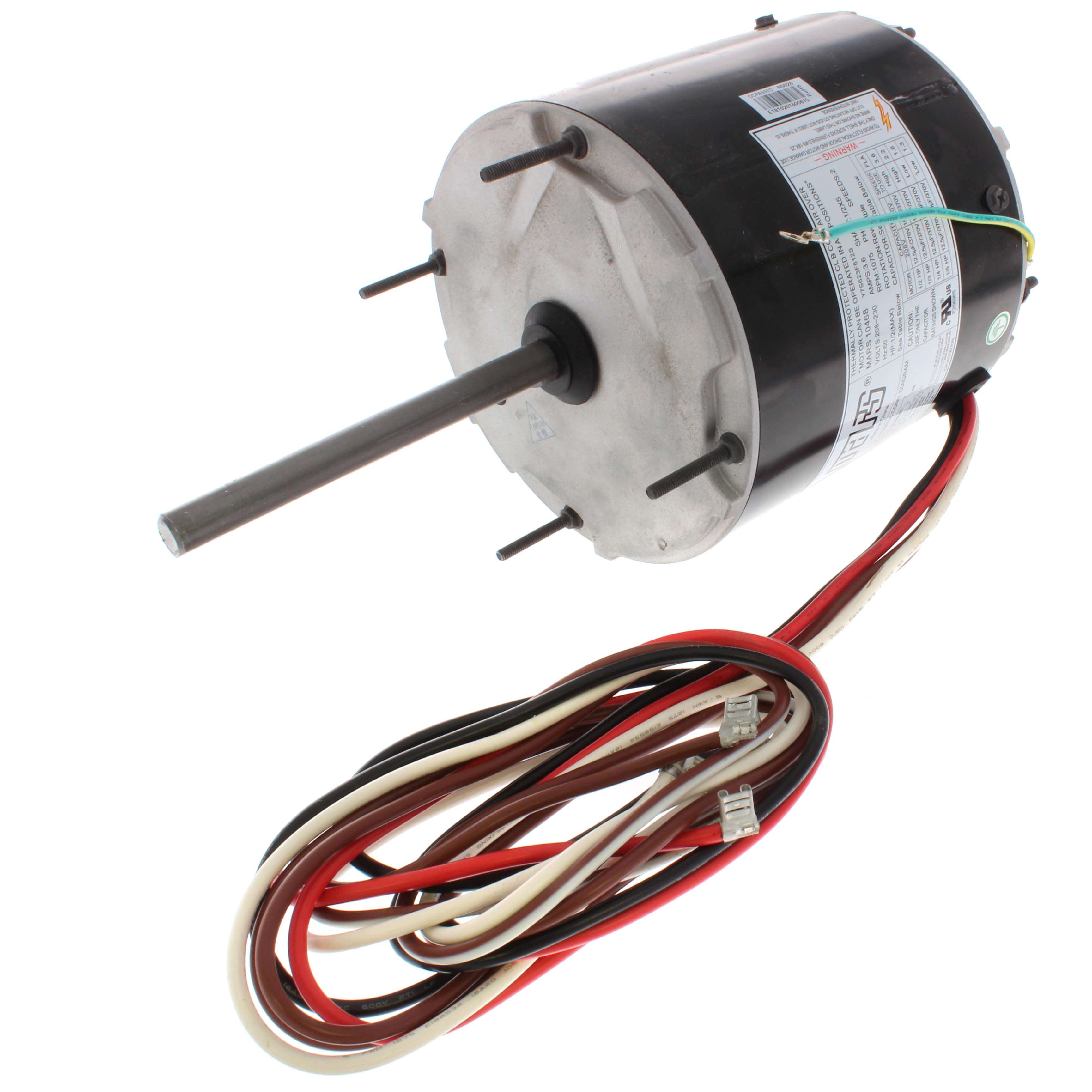 MARS Mars 10468 Two Speed Condenser Fan Motor 1/5-1/2 HP 208/230 Volt 1075 RPM
