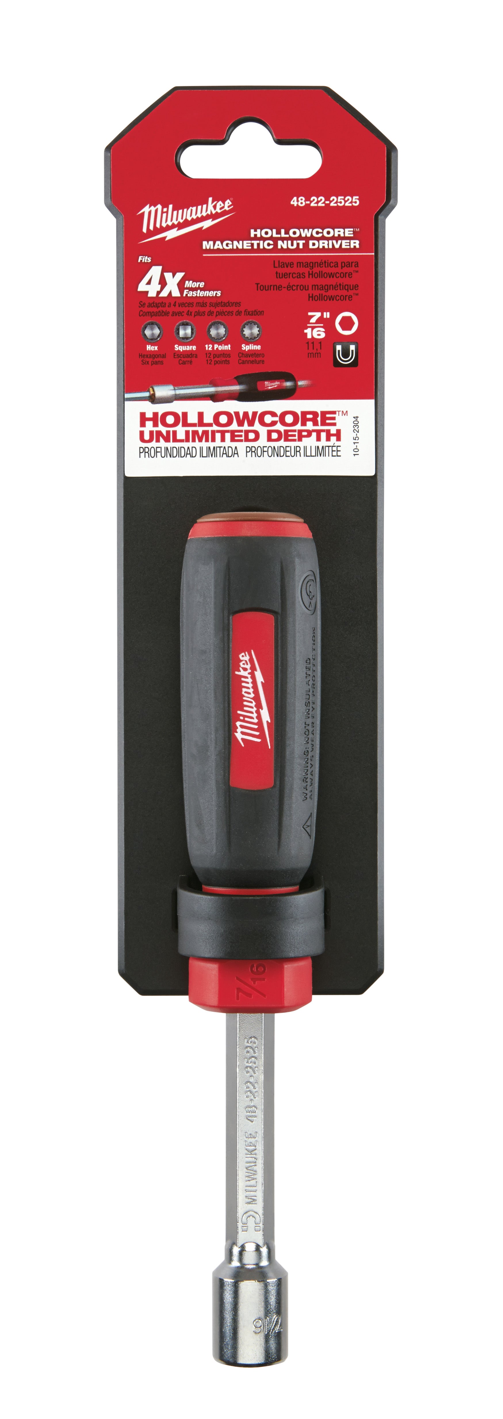 MILWAUKEE Milwaukee 48-22-2525 Hollowcore Magnetic Nut Driver 7/16 in. Replacement MPN