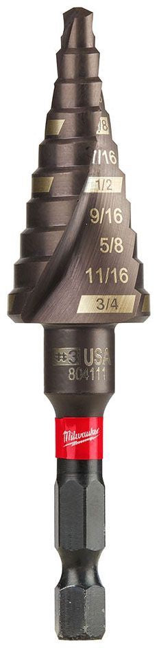 MILWAUKEE Milwaukee 48899243 SHOCKWAVE Impact Duty Step Bit #3 3/16 - 3/4