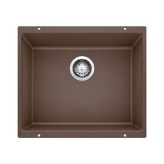 BLANCO BLANCO 515652 Precis 20-87/100 x 18-11/100 in. No Hole Composite Single Bowl Undermount Kitchen Sink in Cafe Brown