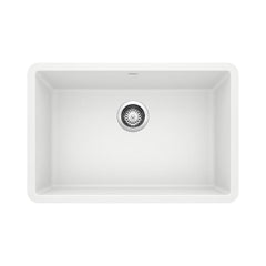BLANCO BLANCO 522429 Precis 26-13/16 x 17-3/4 in. No Hole Composite Single Bowl Undermount Kitchen Sink in White