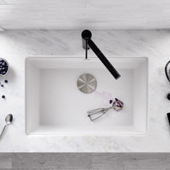 BLANCO BLANCO 522429 Precis 26-13/16 x 17-3/4 in. No Hole Composite Single Bowl Undermount Kitchen Sink in White