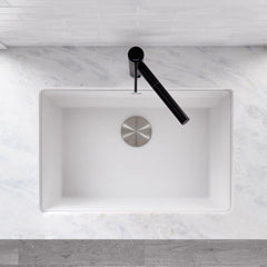 BLANCO BLANCO 522429 Precis 26-13/16 x 17-3/4 in. No Hole Composite Single Bowl Undermount Kitchen Sink in White