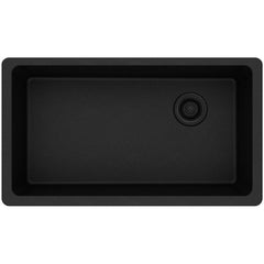 ELKAY Elkay ELGU13322BK0 Quartz Classic 33 x 18-3/4 x 9-1/2 Single Bowl Undermount Sink Black