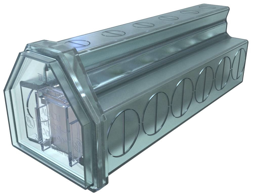 ILSCO ILSCO PCT-6-600 Cleartap Insulated Aluminum Multi-Tap Connector Dual Rated Conductor Range 600-2, 6 Ports Tin Plated UL CSA