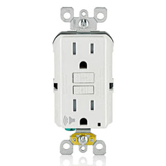 Leviton GFTA1-W Audible Self-Test Tamper Resistant GFCI Receptacle 15A 125V Feed-through GFTA1-W