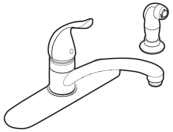 MOEN Moen 7430SRS Torrance Single Handle Kitchen Faucet with Side Spray in Spot Resist Stainless