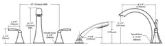 MOEN Moen T694BN Two Handle Roman Tub Faucet with Hand Shower in Brushed Nickel