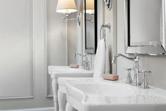 MOEN Moen TS42108NL Weymouth Two Handle Widespread Bathroom Sink Faucet in Polished Nickel