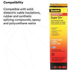 3M 3M 33-SUPER-3/4X20FT Vinyl Electrical Tape 600 Volt 20 Foot
