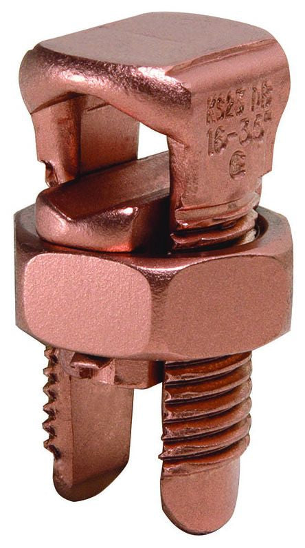 BURNDY BURNDY KS25 Copper Split Bolt, Cu: 4 AWG-1/0 AWG (Str) (Run & Tap)