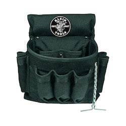 KLEIN TOOLS Klein 5719 PowerLine Series Electrician Tool Pouch, 18-Pocket