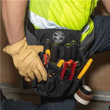 KLEIN TOOLS Klein 5719 PowerLine Series Electrician Tool Pouch, 18-Pocket