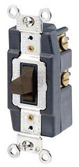 Leviton 1257 120/277 VAC 20 Amp SPDT 2 Hp Brown Thermoplastic Self Grounding Momentary Contact Toggle Quiet Switch