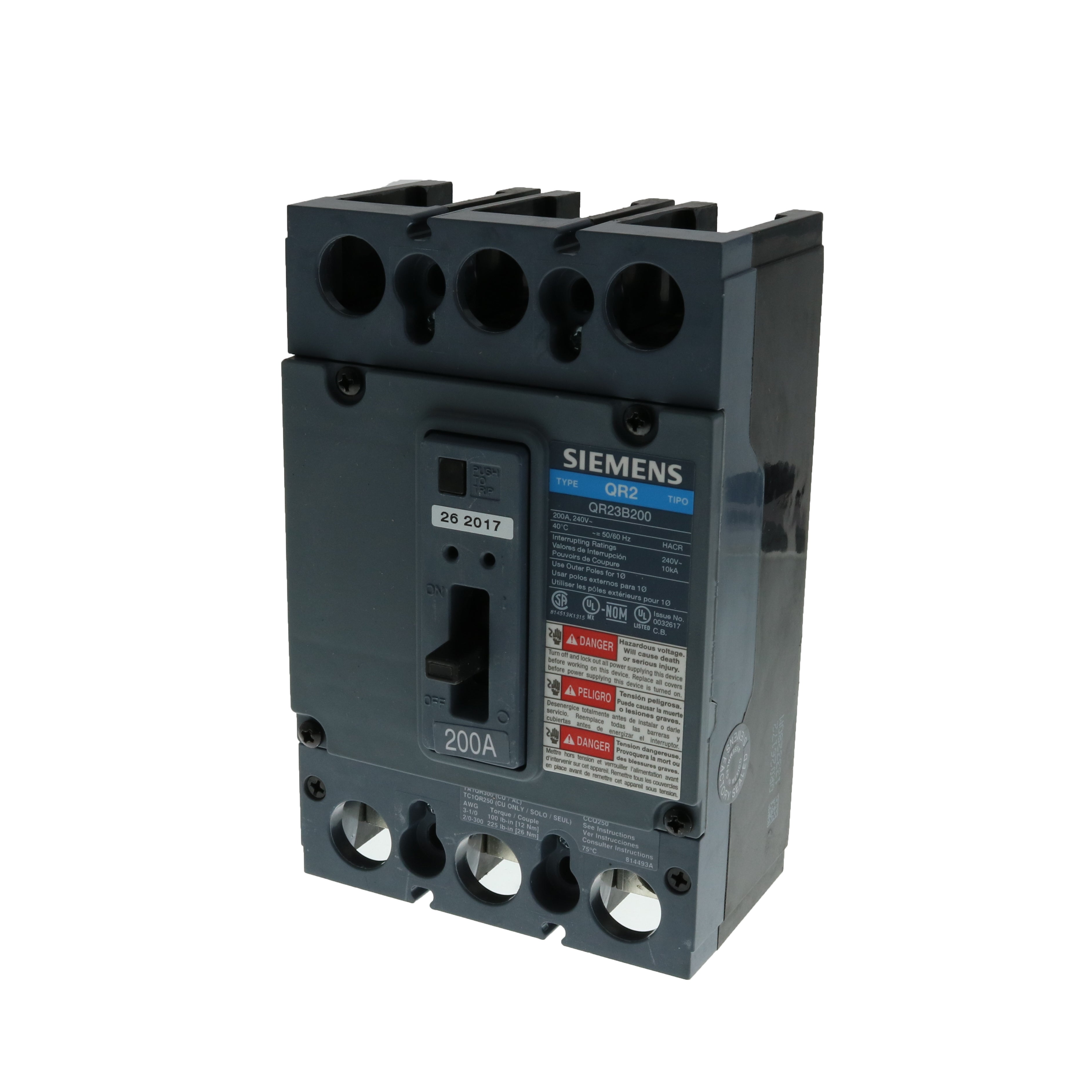 SIEMENS QR23B225 CIRCUIT BREAKERS