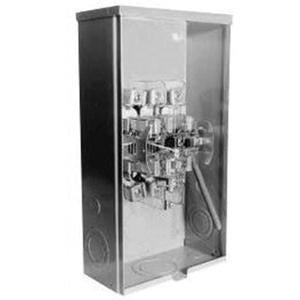 MILBANK Milbank U9700-RRL-QG-BL Meter Socket Ringless 200A 600V 3-Phase 7-Jaw OH Large Hub Opening to Small Hub Opening
