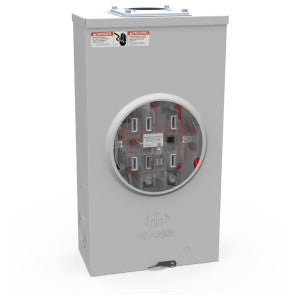 MILBANK Milbank U9700-RRL-QG-BL Meter Socket Ringless 200A 600V 3-Phase 7-Jaw OH Large Hub Opening to Small Hub Opening