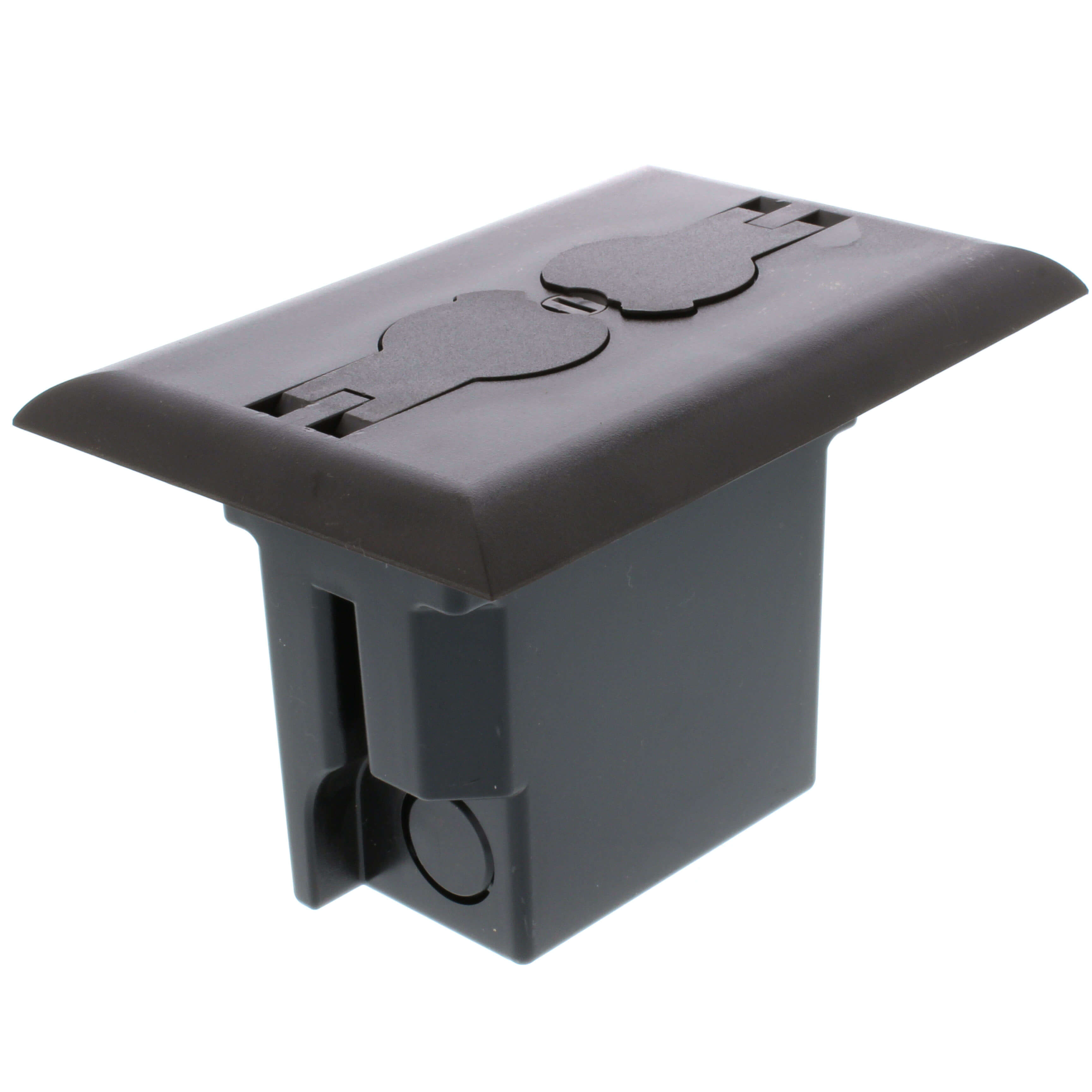 ARLINGTON Arlington FLBRF101BR Non-Metallic Floor Box Kit Plastic 20 cu-in 1 Gang