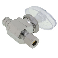 BrassCraft BRPX04XC Multi-Turn Water Stop, Straight Valve, 1/2 inch Nominal Barb x 1/4 inch OD Compression