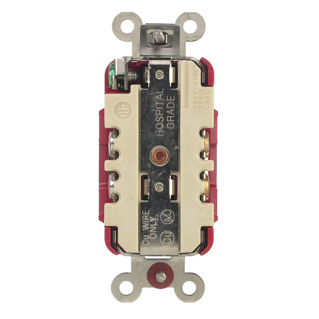HUBBELL Hubbell HBL8200RED Hubw Dup Rcpt, Hg, 15A