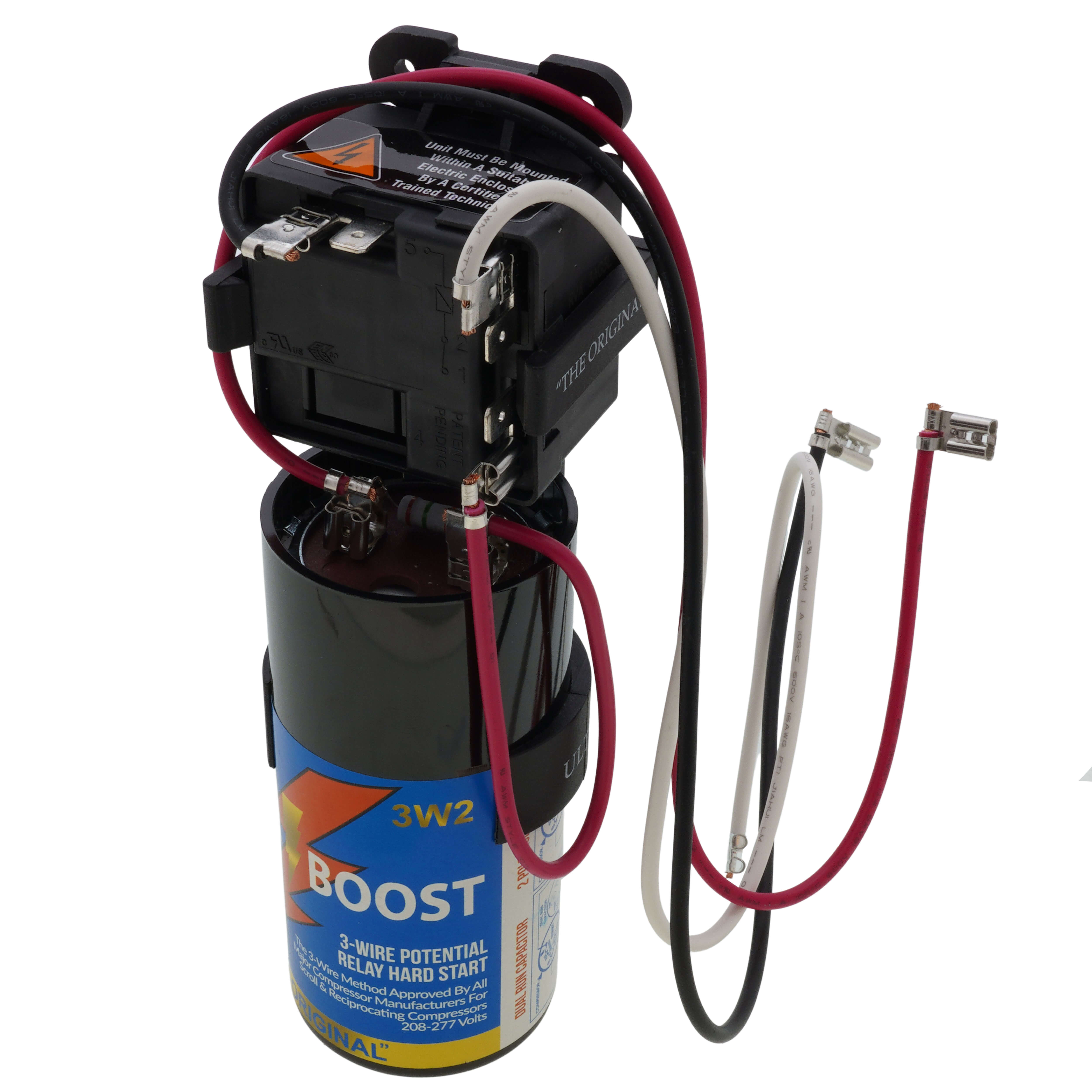 SUPCO Supco 3W2 208 to 277 VAC, 3.5 to 4.5 HP, 3-Wire, Mechanical Potential Relay/Start Capacitor Combination
