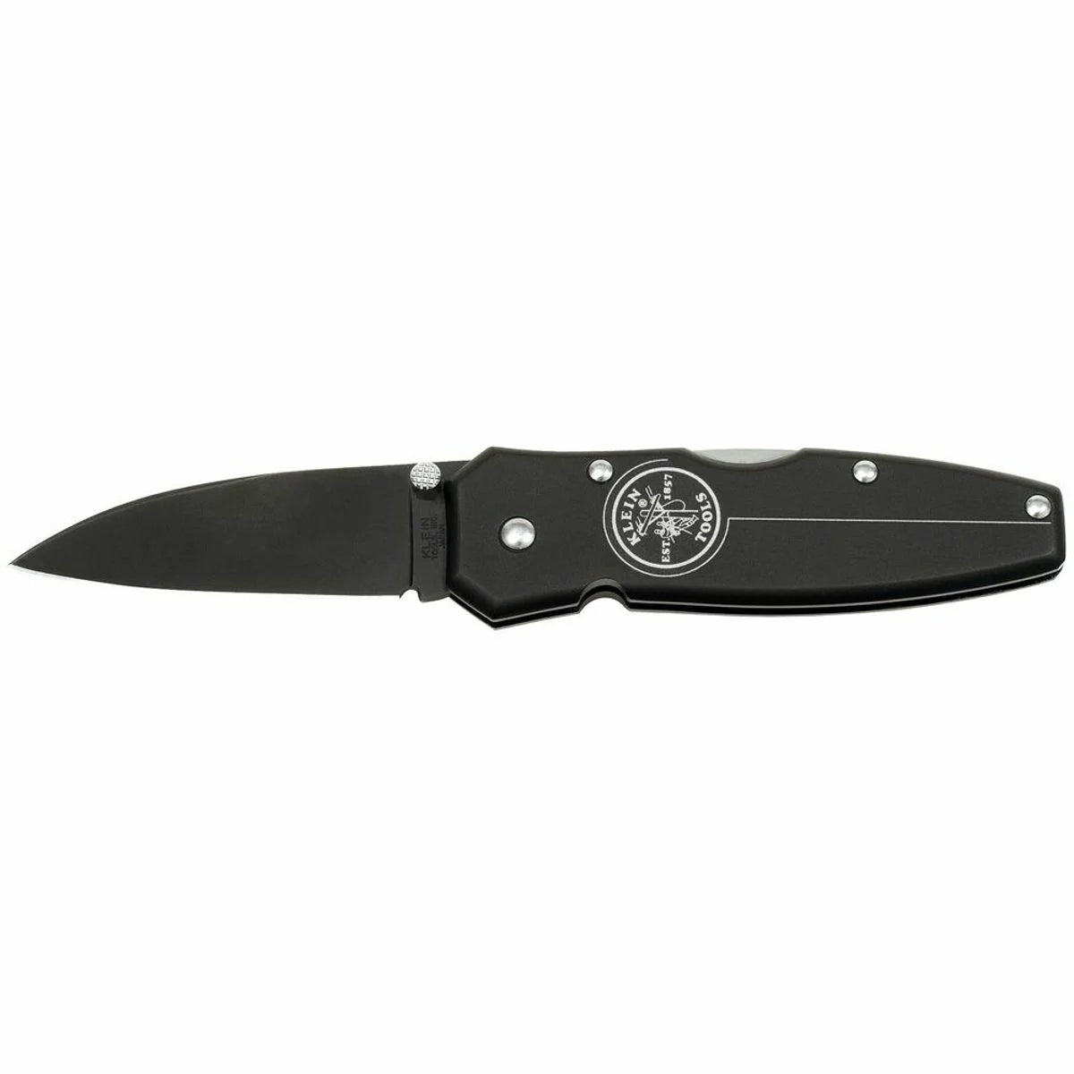 KLEIN TOOLS Klein 44000BLK Black Lightweight Lockback Knife 2-1/4-Inch Drop Point Blade