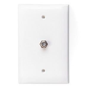 LEVITON Leviton 40539-MW Midsize Video Wall Jack, Connector, White