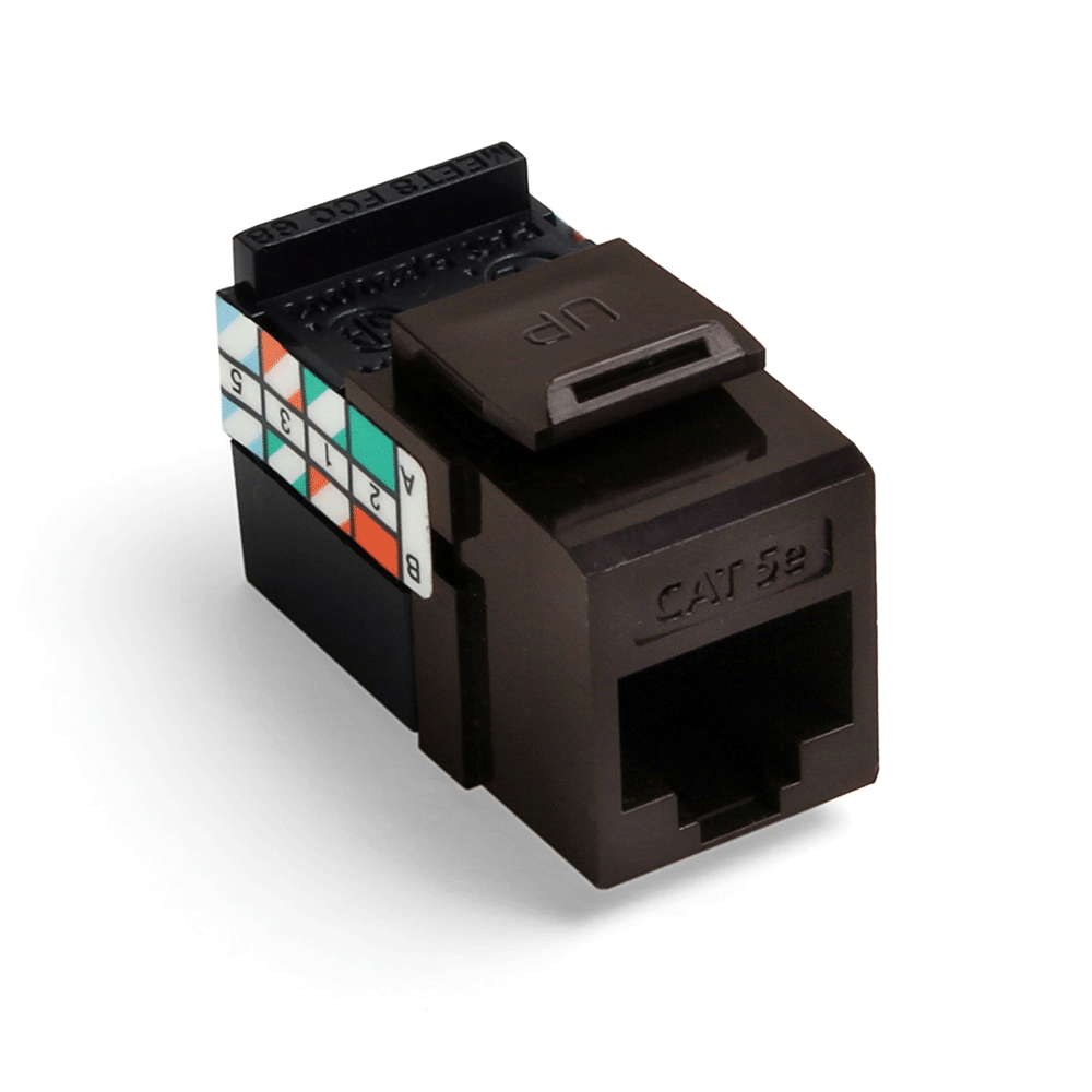 LEVITON Leviton 5G108-RB5 GigaMax CAT5E Connector, Brown