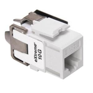 LEVITON Leviton 6110G-RW6 eXtreme Cat 6A QuickPort Jack, Channel-Rated, (White)