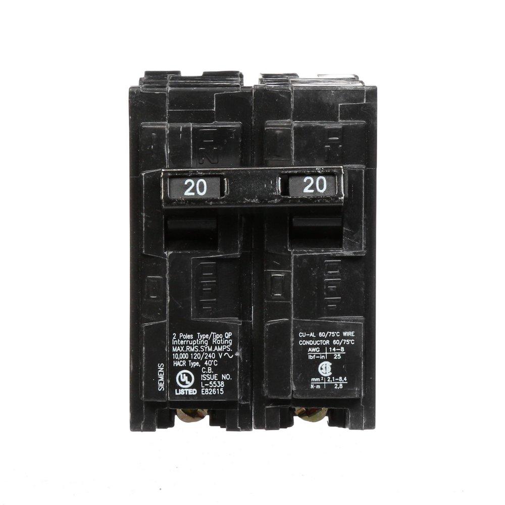 SIEMENS Siemens Q220 QP/MP Circuit Breaker With INSTA-WIRE 120/240 VAC 20 A 10 kA