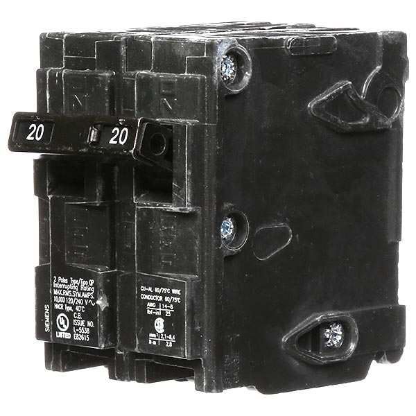 SIEMENS Siemens Q220 QP/MP Circuit Breaker With INSTA-WIRE 120/240 VAC 20 A 10 kA