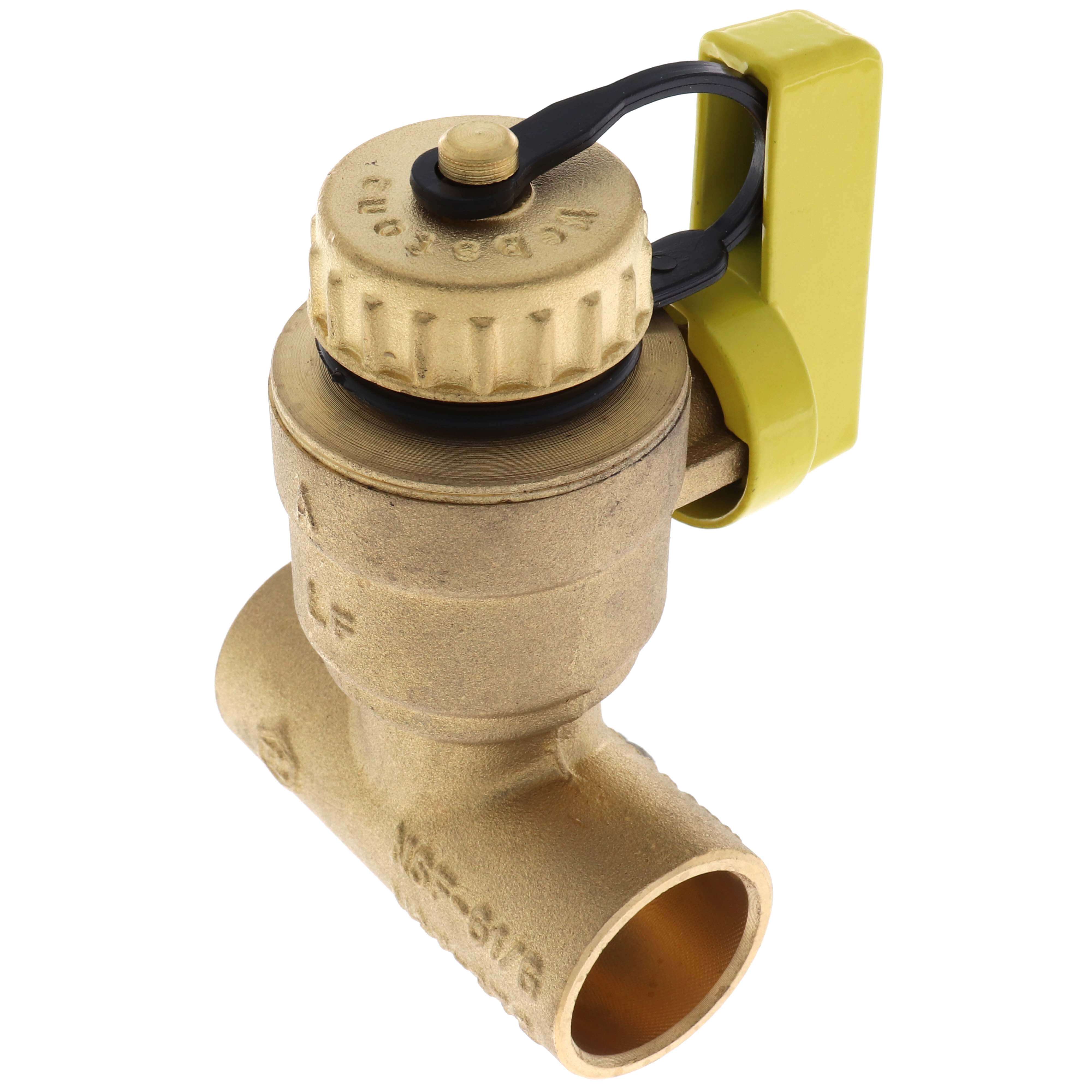 WEBSTONE Webstone H-50673W 3/4 SWT Lead-Free Pro-Pal T-Drain, Full Port Forged Brass Fitting, w/ Hi-Flow Hose Drain, & Adjustable Packing Gland