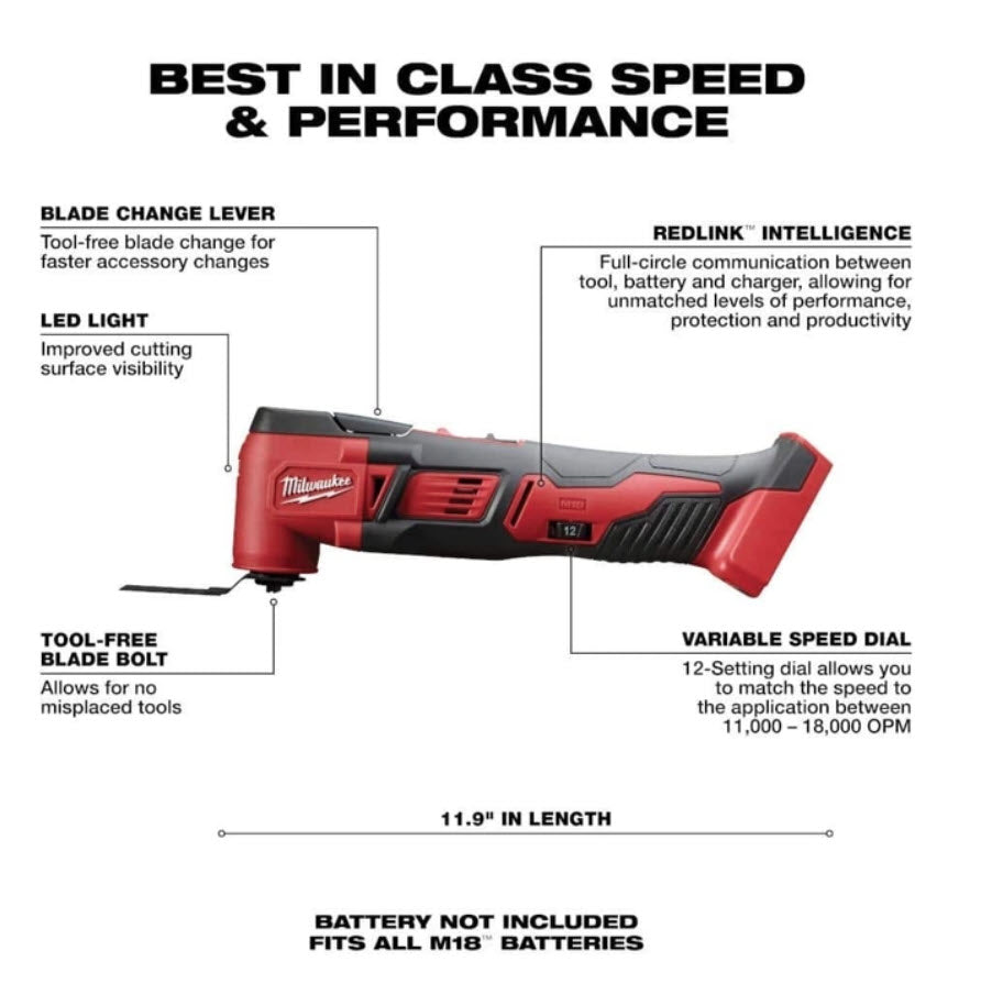 MILWAUKEE Milwaukee 2626-21HO M18 Multi-Tool Kit w/ High Output HO 3.0 Battery and Charger