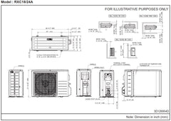 DAIKIN Daikin RXC24AXVJU Daikin Entra R-32 Heat Pump Ductless ODU 2 Ton