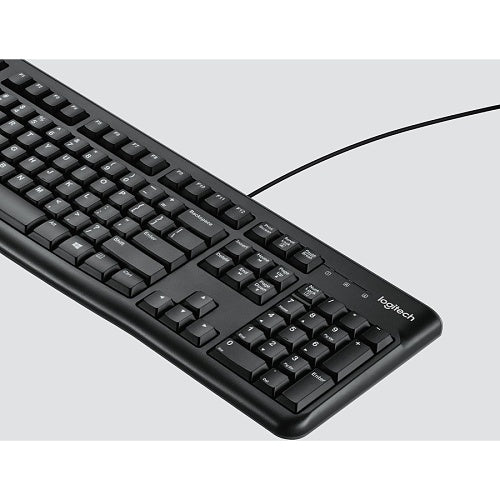 LOGITECH Logitech K120 Full-Size Wired Membrane Keyboard for PC, Black